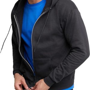 Hanes mens Zip-up Hoodie, Ecosmart Fleece Full-zip Hoodie for Men, Hooded Sweatshirt